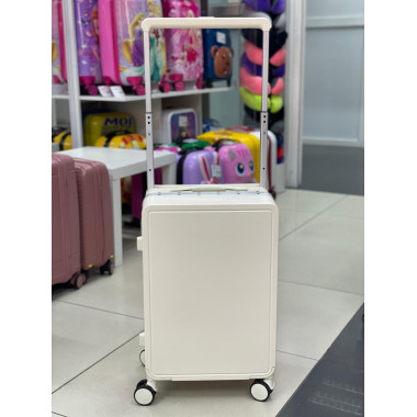 Чемодан 20 дюйма Lunary молочный из поликарбоната (ручная кладь)