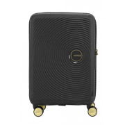 Чемодан 20 дюймов American Tourister Curio Spinner 55/20 TSA черный/золото из полипропилена (ручная кладь)