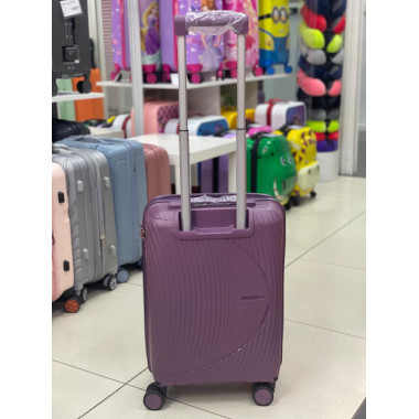 Чемодан 20 дюймов Biler фиолетовый из полипропилена (ручная кладь)