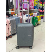 Чемодан 20 дюймов Biler серый из полипропилена (ручная кладь)