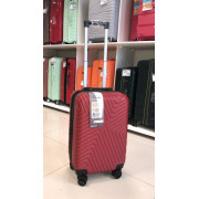 Чемодан 20 дюймов DLX бордовый из поликарбоната с расширением (ручная кладь)