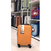 Чемодан 20 дюймов DLX оранжевый из поликарбоната с расширением (ручная кладь)