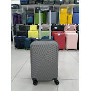 Чемодан 20 дюймов DLX темно-серый из поликарбоната с расширением (ручная кладь)