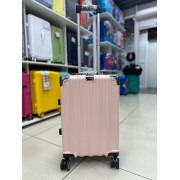 Чемодан 20 дюймов Flux розовый из поликарбоната на ригельном замке (ручная кладь)
