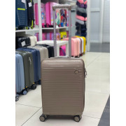 Чемодан 20 дюймов Luna коричневый из полипропилена (ручная кладь)