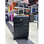 Чемодан 20 дюймов Luyida черный из поликарбоната (ручная кладь)