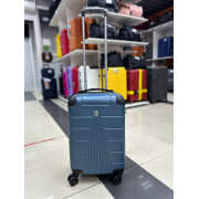 Чемодан 20 дюймов Luyida темно-голубой из поликарбоната (ручная кладь)