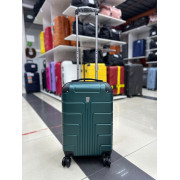 Чемодан 20 дюймов Luyida зеленый из поликарбоната (ручная кладь)