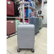 Чемодан 20 дюймов Milona светло-серый с расширением из полипропилена (ручная кладь)