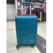 Чемодан 20 дюймов Mironpan бирюзовый из полипропилена (ручная кладь) (м92-1)