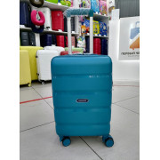 Чемодан 20 дюймов Mironpan бирюзовый из полипропилена (ручная кладь) (м92)