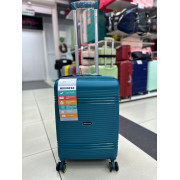 Чемодан 20 дюймов Mironpan бирюзовый с расширением из полипропилена (ручная кладь) (м93)