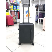 Чемодан 20 дюймов Mironpan черный с расширением из полипропилена (ручная кладь) (м74)