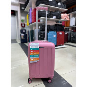Чемодан 20 дюймов Mironpan нежно-розовый с расширением из полипропилена (ручная кладь) (м97-2)