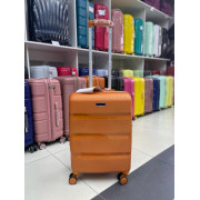 Чемодан 20 дюймов Mironpan оранжевый с расширением из полипропилена (ручная кладь) (м95)