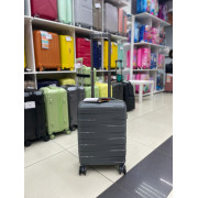 Чемодан 20 дюймов Mironpan серый из полипропилена (ручная кладь) (м71)