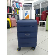 Чемодан 20 дюймов Mironpan синий из полипропилена (ручная кладь)