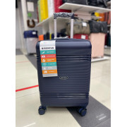 Чемодан 20 дюймов Mironpan синий с расширением из полипропилена (ручная кладь) (м93)