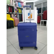 Чемодан 20 дюймов Mironpan синий с расширением из полипропилена (ручная кладь)