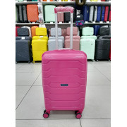 Чемодан 20 дюймов Mironpan темно-розовый с расширением из полипропилена (ручная кладь) (м91)