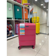 Чемодан 20 дюймов Mironpan темно-розовый с расширением из полипропилена (ручная кладь)