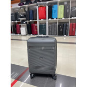 Чемодан 20 дюймов Mironpan темно-серый с расширением из полипропилена (ручная кладь) (м93)