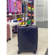 Чемодан 20 дюймов Mironpan темно-синий с расширением из полипропилена (ручная кладь) (м75)