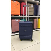 Чемодан 20 дюймов Mironpan темно-синий с расширением из полипропилена (ручная кладь)