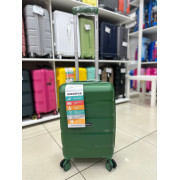 Чемодан 20 дюймов Mironpan зеленый из полипропилена (ручная кладь) (м92)