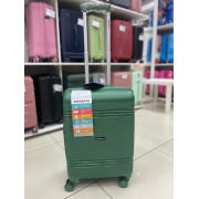 Чемодан 20 дюймов Mironpan зеленый с расширением из полипропилена (ручная кладь) (м93)