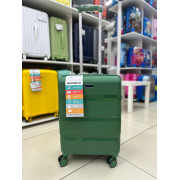 Чемодан 20 дюймов Mironpan зеленый с расширением из полипропилена (ручная кладь) (м95)