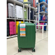 Чемодан 20 дюймов Mironpan зеленый с расширением из полипропилена (ручная кладь) (м97-2)