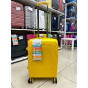 Чемодан 20 дюймов Mironpan желтый с расширением из полипропилена (ручная кладь) (м72)