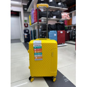 Чемодан 20 дюймов Mironpan желтый с расширением из полипропилена (ручная кладь) (м74)