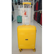 Чемодан 20 дюймов Mironpan желтый с расширением из полипропилена (ручная кладь) (м93)