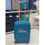 Чемодан 20 дюймов Nautica Fanny бирюзовый с расширением из полипропилена (ручная кладь)