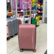 Чемодан 20 дюймов Peter розовый с расширением из полипропилена (ручная кладь)