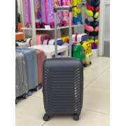 Чемодан 20 дюймов Peter темно-серый с расширением из полипропилена (ручная кладь)