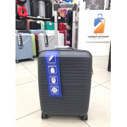Чемодан 20 дюймов Proxis темно-серый из полипропилена (ручная кладь)