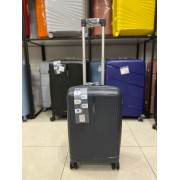 Чемодан 20 дюймов Shell темно-серый из полипропилена (ручная кладь)