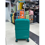 Чемодан 20 дюймов Toprano бирюзовый с расширением из полипропилена (ручная кладь)