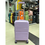Чемодан 20 дюймов Toprano фиолетовый с расширением из полипропилена (ручная кладь)
