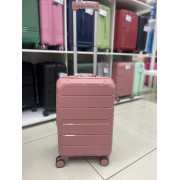 Чемодан 20 дюймов Toprano розовый с расширением из полипропилена (ручная кладь)