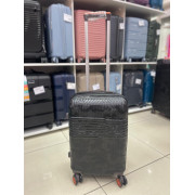 Чемодан 20 дюймов TR Soft черный из поликарбоната с расширением (ручная кладь)