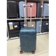 Чемодан 20 дюймов TR Soft синий из поликарбоната с расширением (ручная кладь)