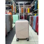 Чемодан 20 дюймов TR Space бежевый из поликарбоната с расширением (ручная кладь)