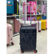 Чемодан 20 дюймов TR Star черный из поликарбоната с расширением (ручная кладь)