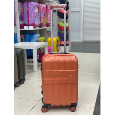 Чемодан 20 дюймов TR Star оранжевый из поликарбоната с расширением (ручная кладь)