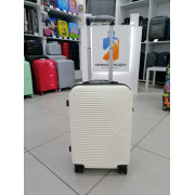 Чемодан 20 дюймов TR Start белый из поликарбоната с расширением (ручная кладь)