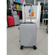 Чемодан 20 дюймов TR Start светло-серый из поликарбоната с расширением (ручная кладь)